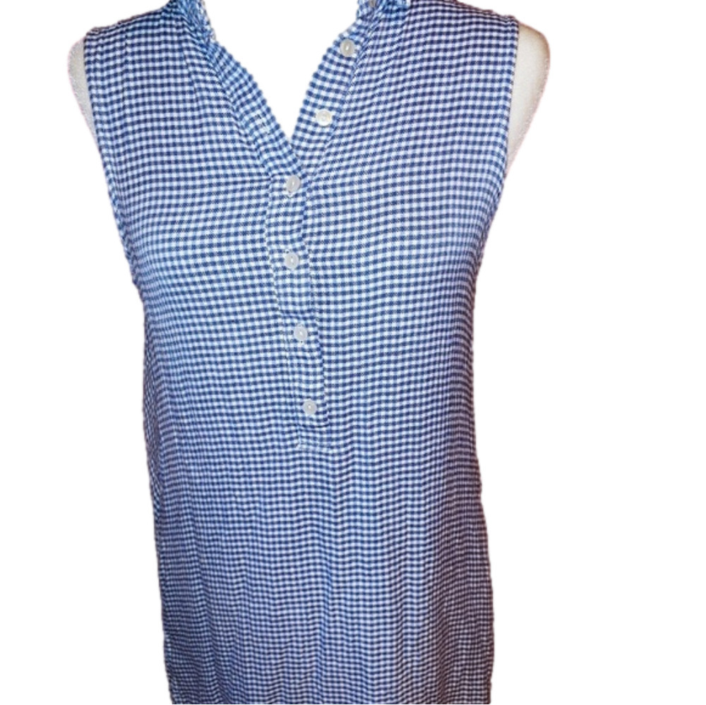 Max Studio High Low Check Dress S